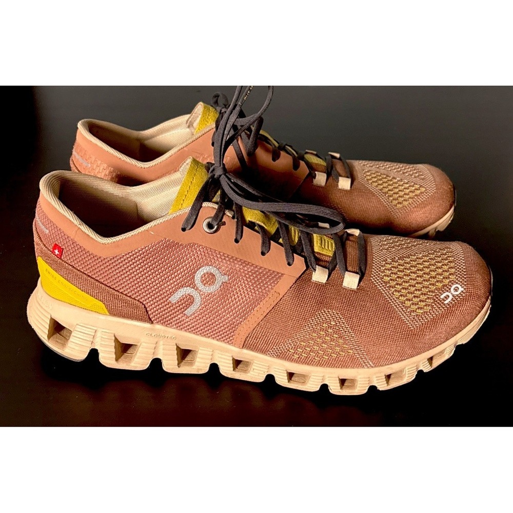 On Cloud X Women's Mocha Sand Running Shoes US Size 9 EU 40.5